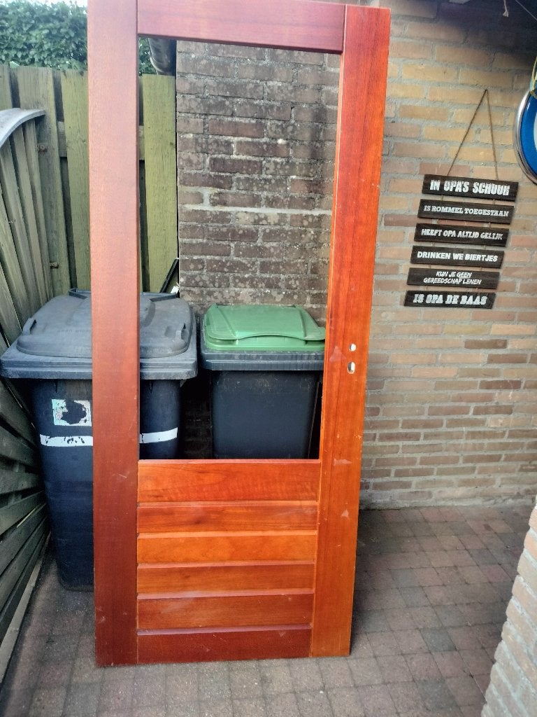 buitendeur, Doe-het-zelf en Verbouw, Deuren en Horren, Ophalen, Gebruikt, 200 tot 215 cm, Glas