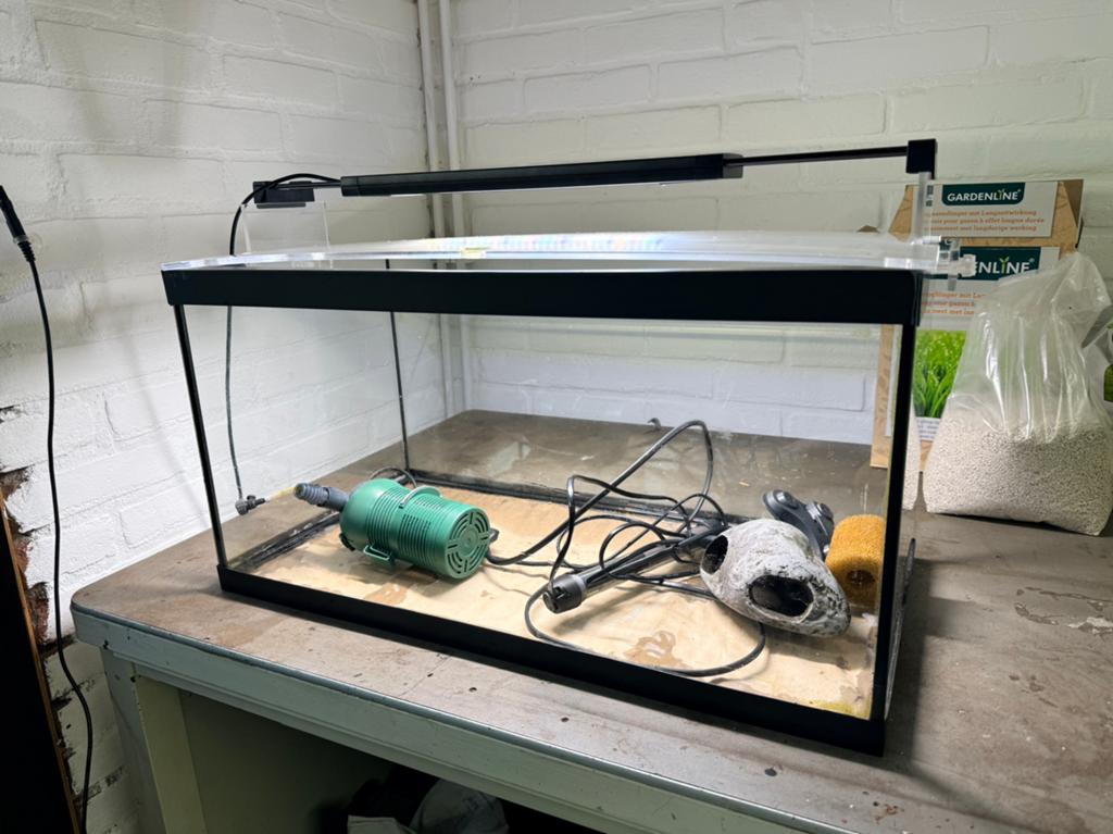 Compleet Aquarium 50L, Ophalen, Inclusief deksel, Gebruikt, Leeg aquarium