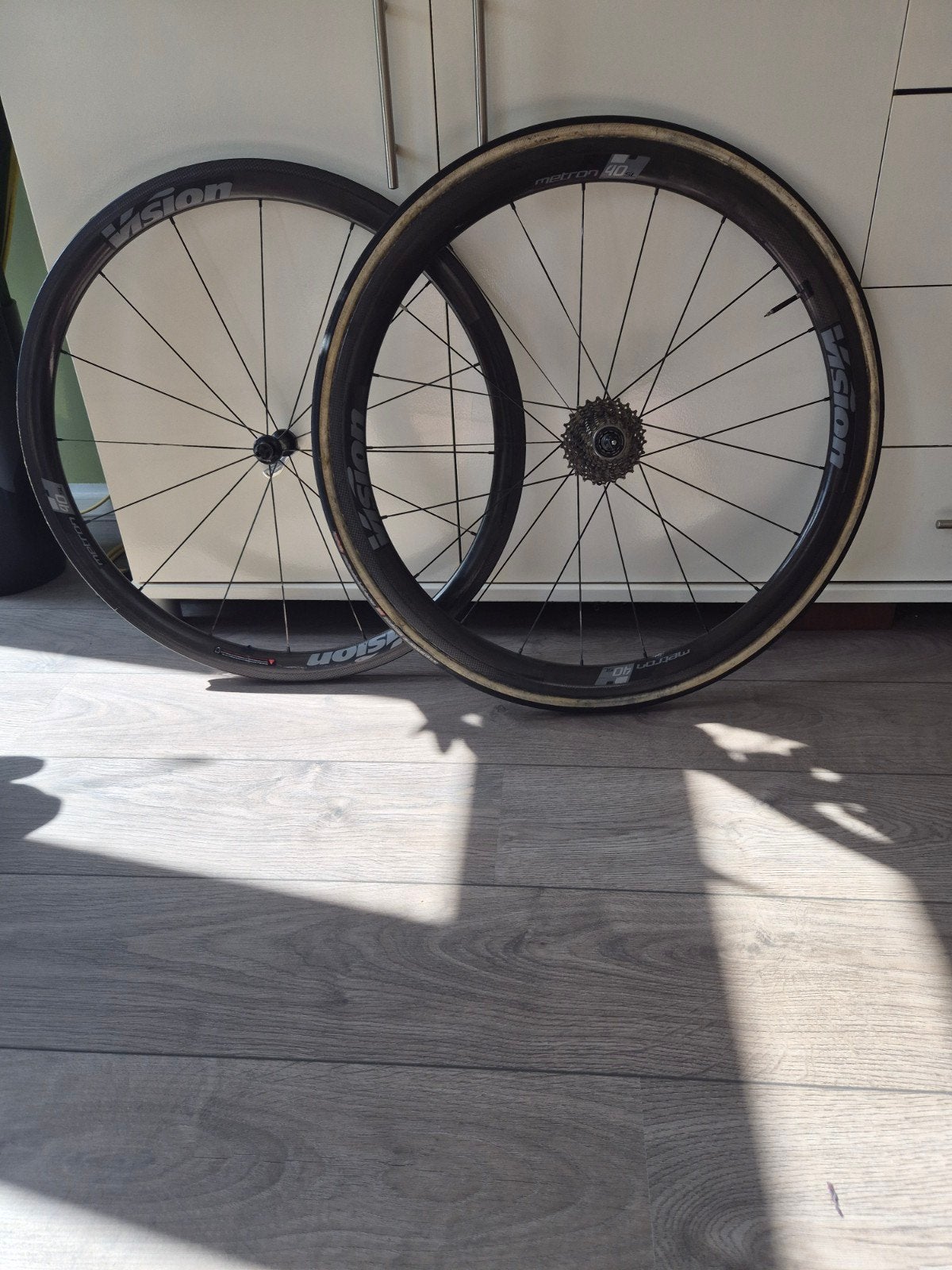 Vision Metron 40 SL Carbon Wielset (tubes), Wiel, Ophalen of Verzenden, Zo goed als nieuw, Vision