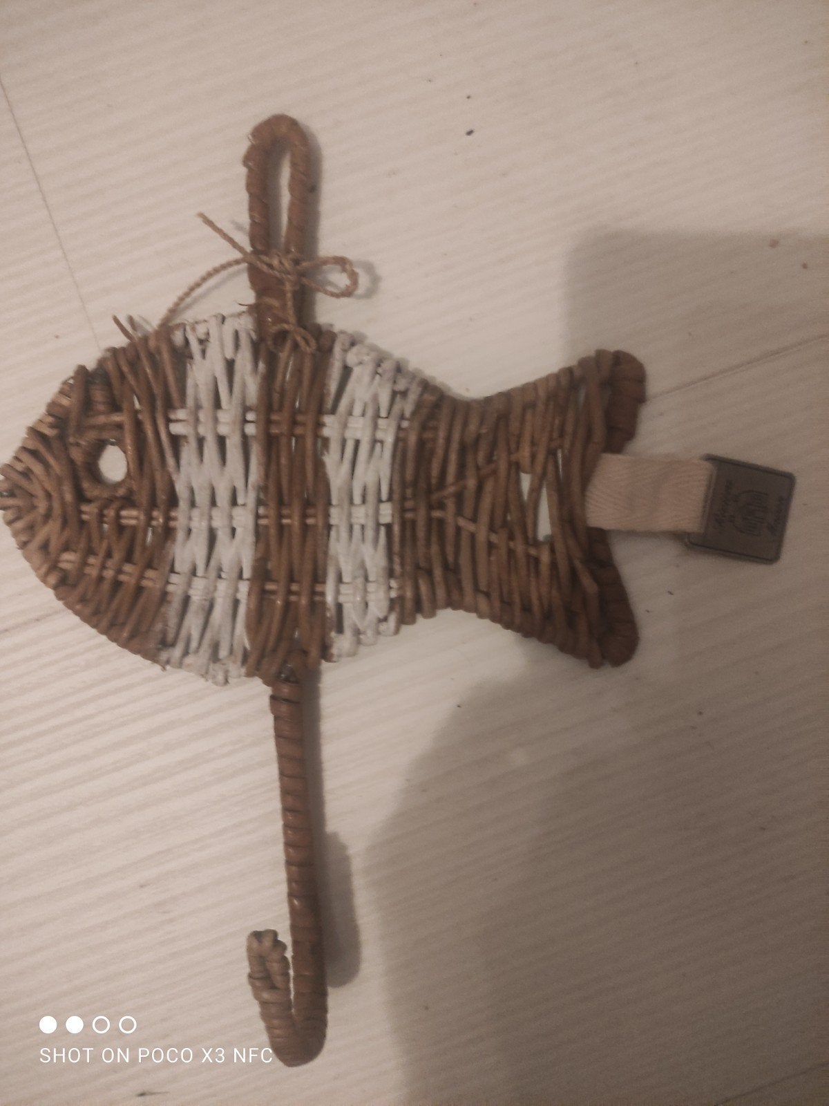 Rattan vissen wandhaak/ kapstok Riviera Maison, Huis en Inrichting, Woonaccessoires | Kapstokken, Wandkapstok, Overige materialen