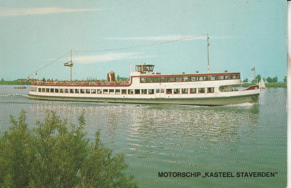 Motorschip Kasteel Staverden Harderwijk, Ophalen of Verzenden, 1960 tot 1980, Ongelopen, Gelderland