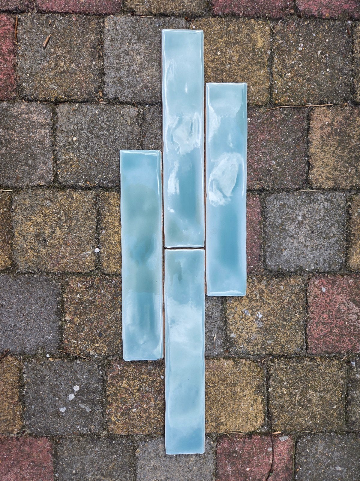 Nieuwe turquoise wandtegels 5x25 cm - 5 m², Ophalen, Nieuw, Minder dan 20 cm, 20 tot 40 cm