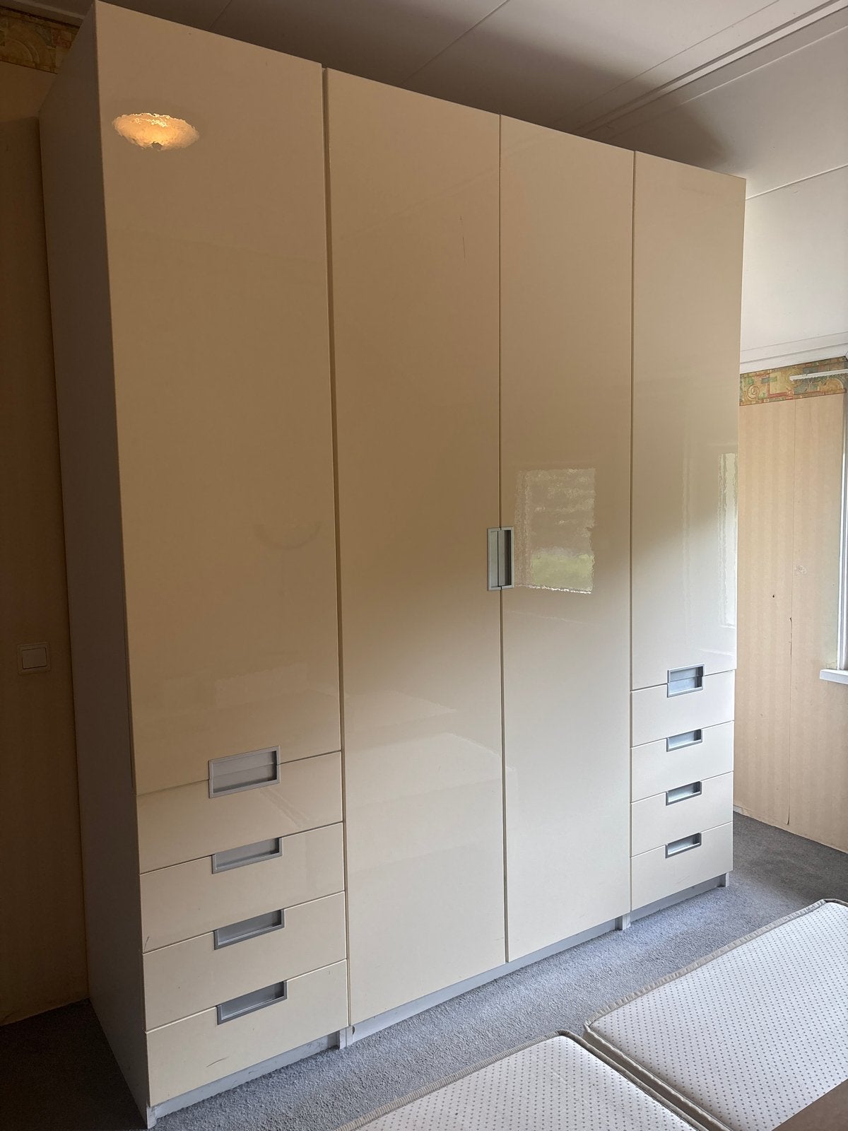 Grote PAX kledingkast met legplanken, kleding- en broekenrek, Ophalen, Kunststof, Gebruikt, 200 cm of meer