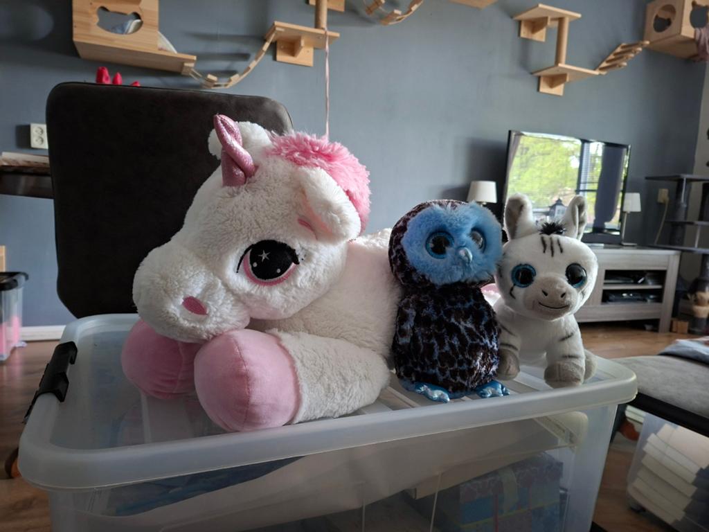 Knuffels eenhoorn en twee ty knuffels., Ophalen, Zo goed als nieuw, Overige typen
