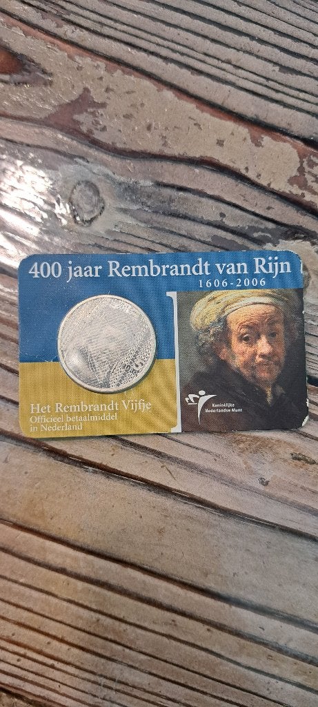 Zilveren 5 euro munt 400 jaar Rembrandt, Ophalen, Koningin Beatrix, Zilver, Euro's