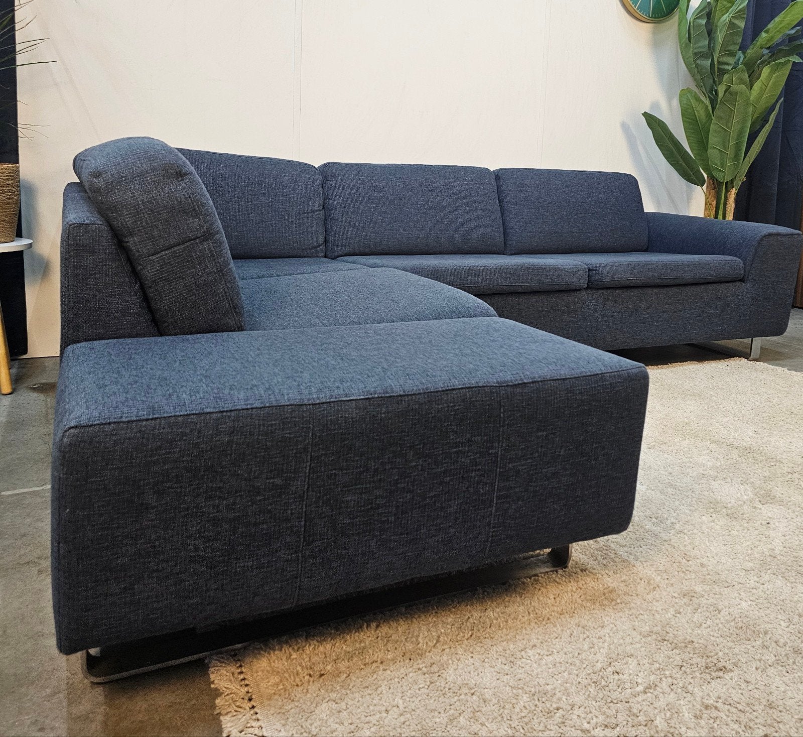 Henders & Hazel Hoekbank Blauw Comfortabele Loungebank, Ophalen of Verzenden, Tweelingenlaan 106, Stof, Nijhof Brothers Furniture