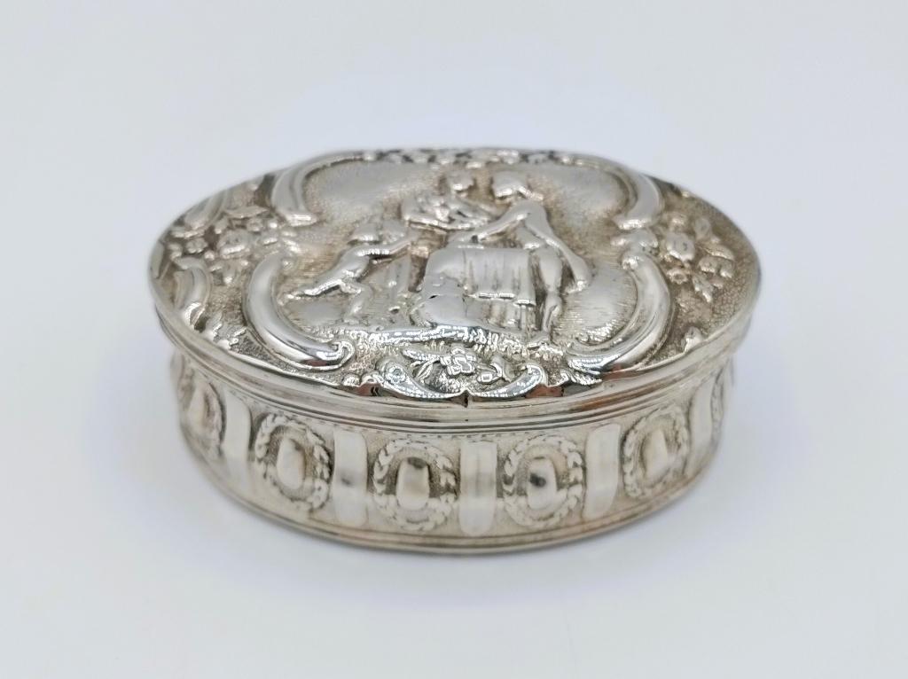 Zilveren snuifdoos, C. van Hoek, Amsterdam, 1802, Verzenden, Zilver