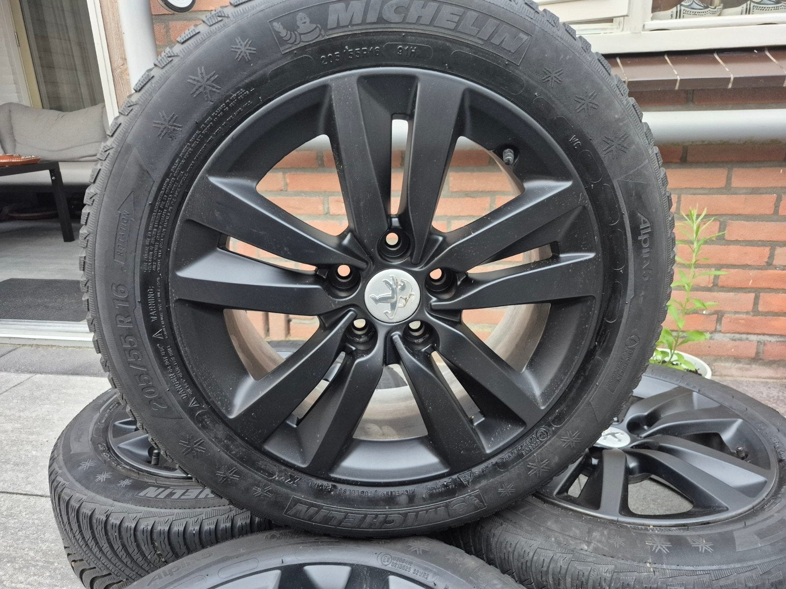 te koop Origineel peugeot 308SW velgen 205 55 16 inch., Ophalen, Gebruikt, 16 inch, Banden en Velgen