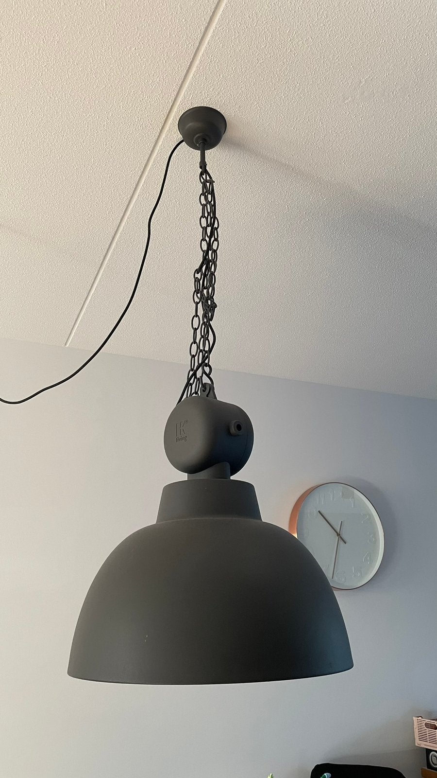 Hanglamp HK living, Ophalen, E27 (groot), Zo goed als nieuw, Metaal