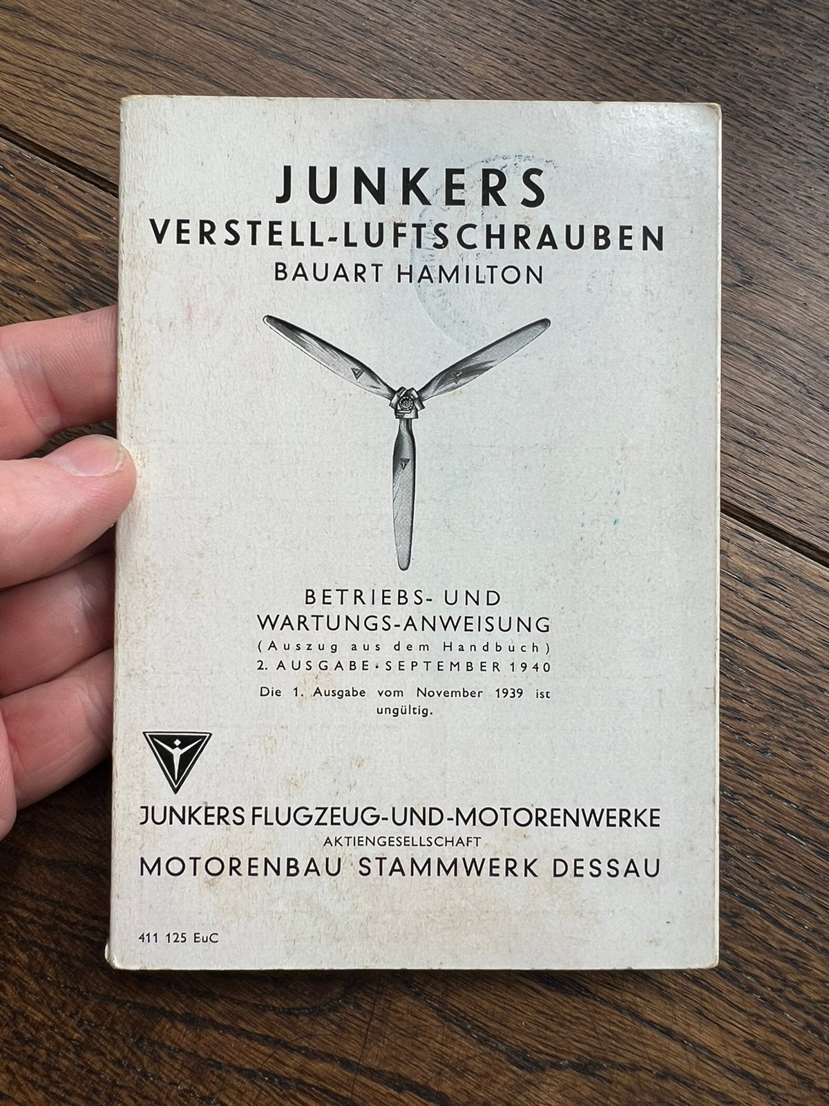 WO2 Duits Junkers Ju87 Stuka motor instructiekaart Luftwaffe, Verzenden, Duitsland, Luchtmacht
