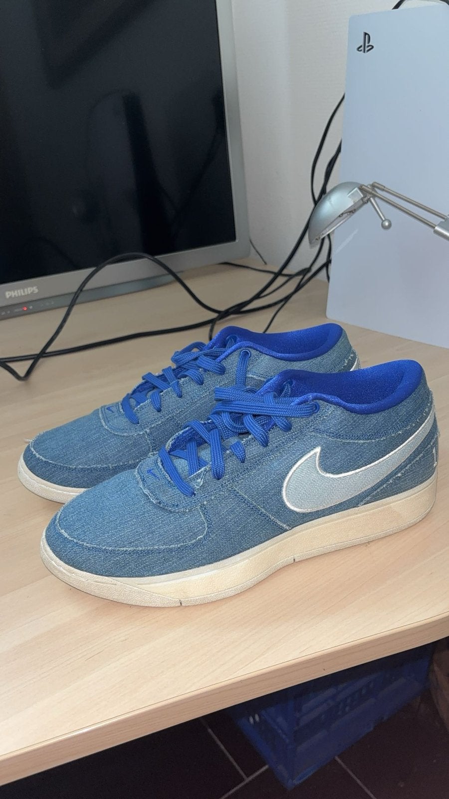 Nike basketbalschoenen maat 46 - niet gedragen, Verzenden, Gedragen, Blauw, Sportschoenen