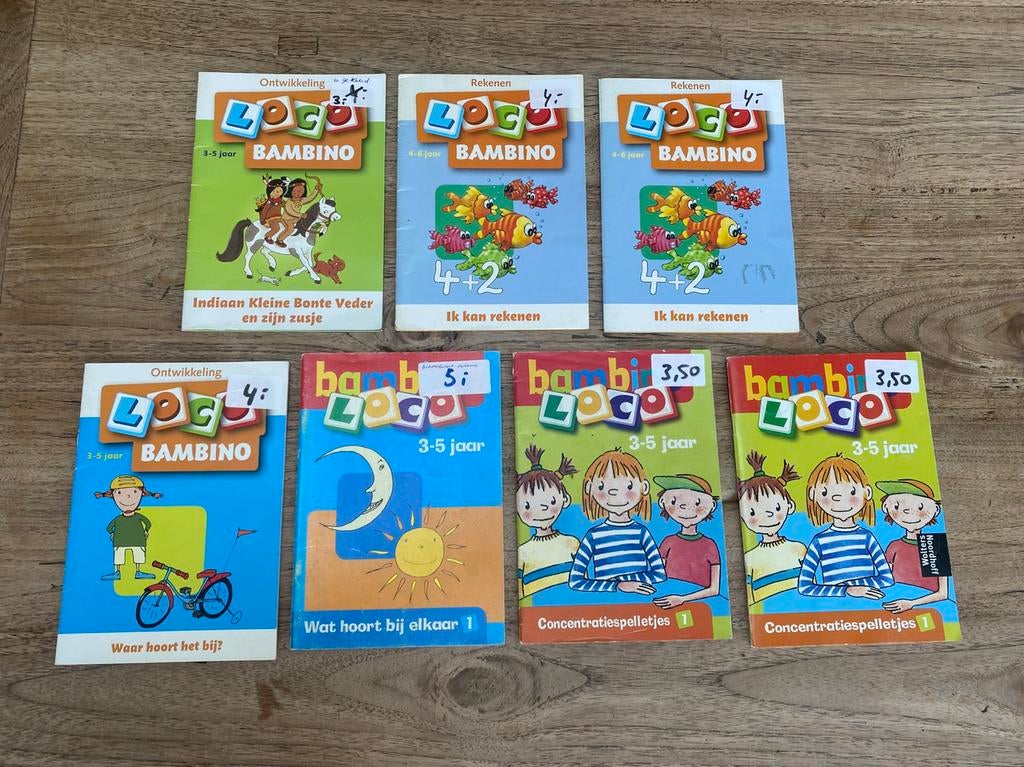 Bambino loco boekjes/doos, 3/4/5/6 jaar, losse verkoop, zgan, Ophalen of Verzenden, Zo goed als nieuw, Taal en Lezen