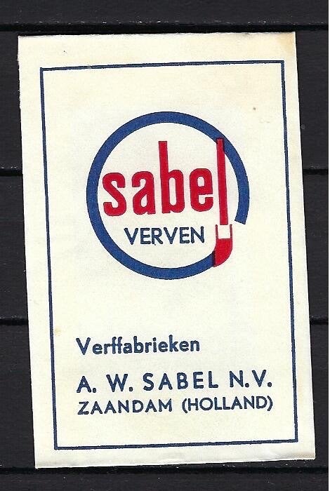 250 Zaandam SABEL Verven, Verzamelen, Ophalen of Verzenden, Nederland