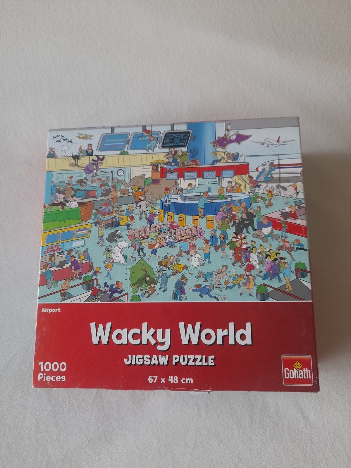 Wacky World Jigsaw Puzzel - Airport 1000 stukjes, Hobby en Vrije tijd, Ophalen of Verzenden, 500 t/m 1500 stukjes, Gebruikt, Legpuzzel