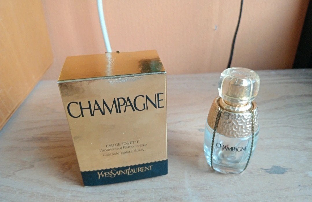 Champagne van Yves Saint Laurent 20 ml (LEEG), Verzamelen, Ophalen of Verzenden, Gebruikt, Parfumfles