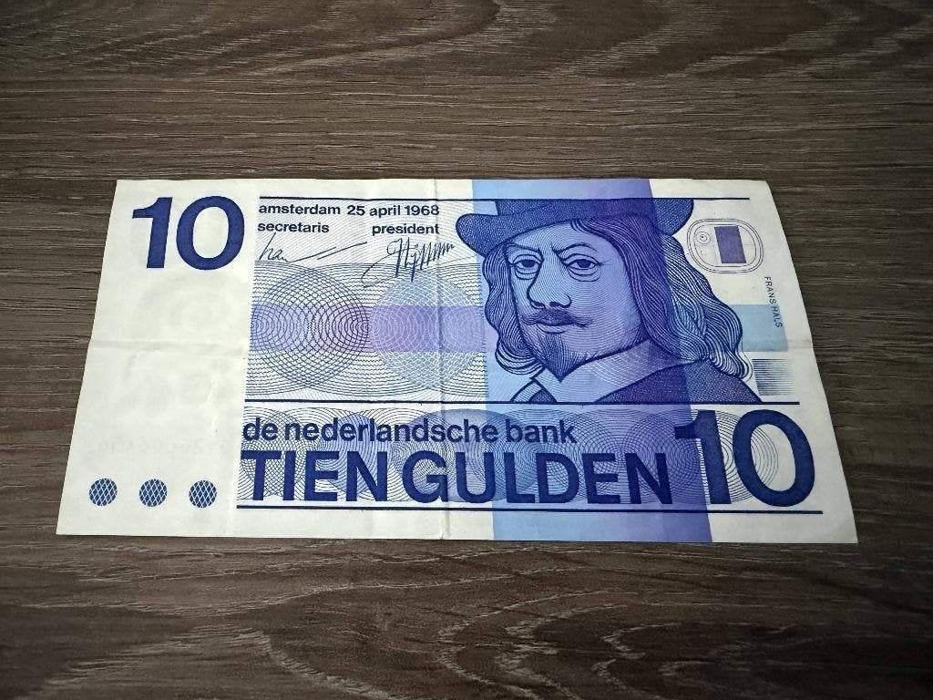 Net biljet 10 gulden Frans Hals 1968, met bullseye, Postzegels en Munten, Bankbiljetten | Nederland, Ophalen of Verzenden, 10 gulden