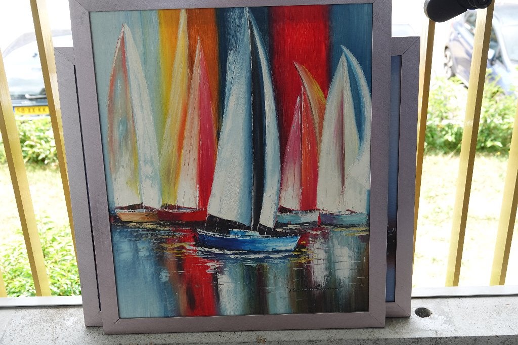 schilderijen, Antiek en Kunst, Kunst | Schilderijen | Klassiek, Ophalen, Acrylverf, Overige stijlen, Overige ondergronden