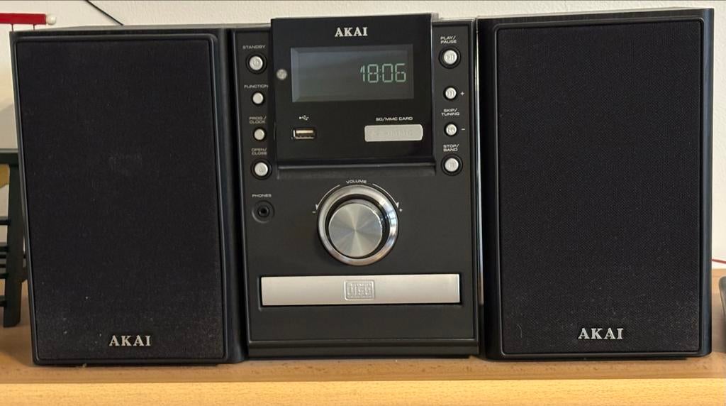 Akai radio met cd-speler, Audio, Tv en Foto, Stereo-sets, Ophalen, Gebruikt, Microset, Akai
