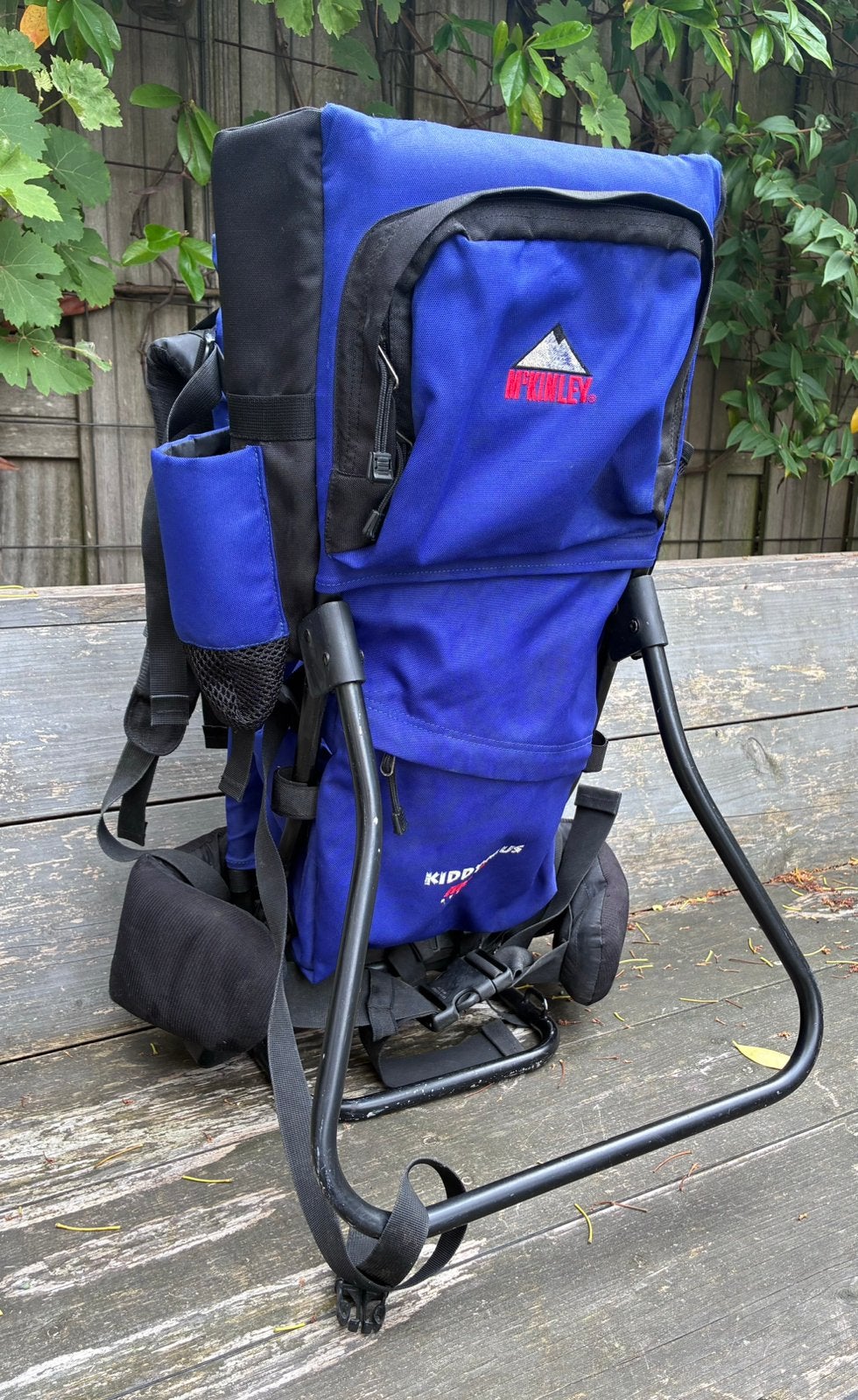 Te koop: McKinley Kiddy Plus kinderdrager – blauw, Gebruikt, Rug, Draagzak, Ophalen