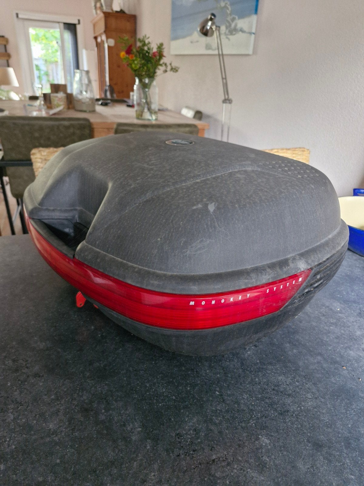 Givi Monokey Topkoffer - Ruimte voor 2 helmen, Motoren, Ophalen, Gebruikt