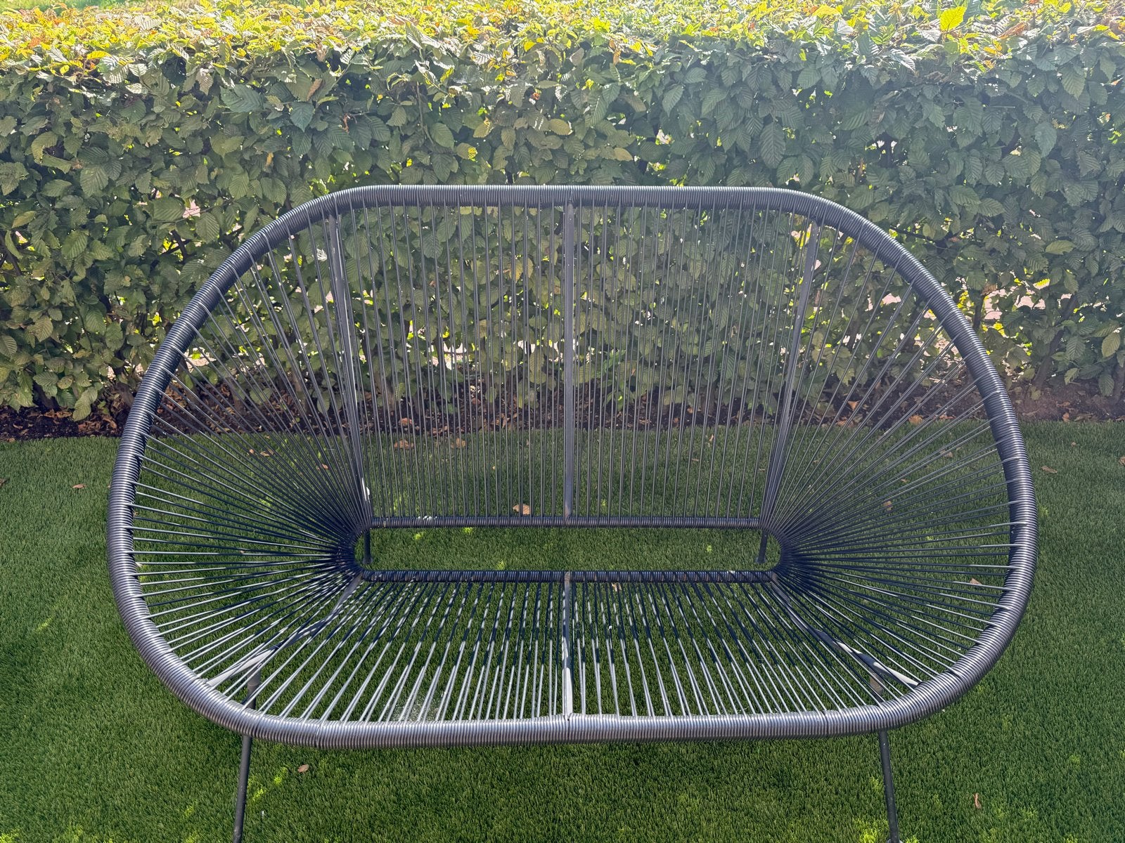 Loungebankje Draadbank Zwart, Tuin en Terras, Ophalen, Zo goed als nieuw, Metaal