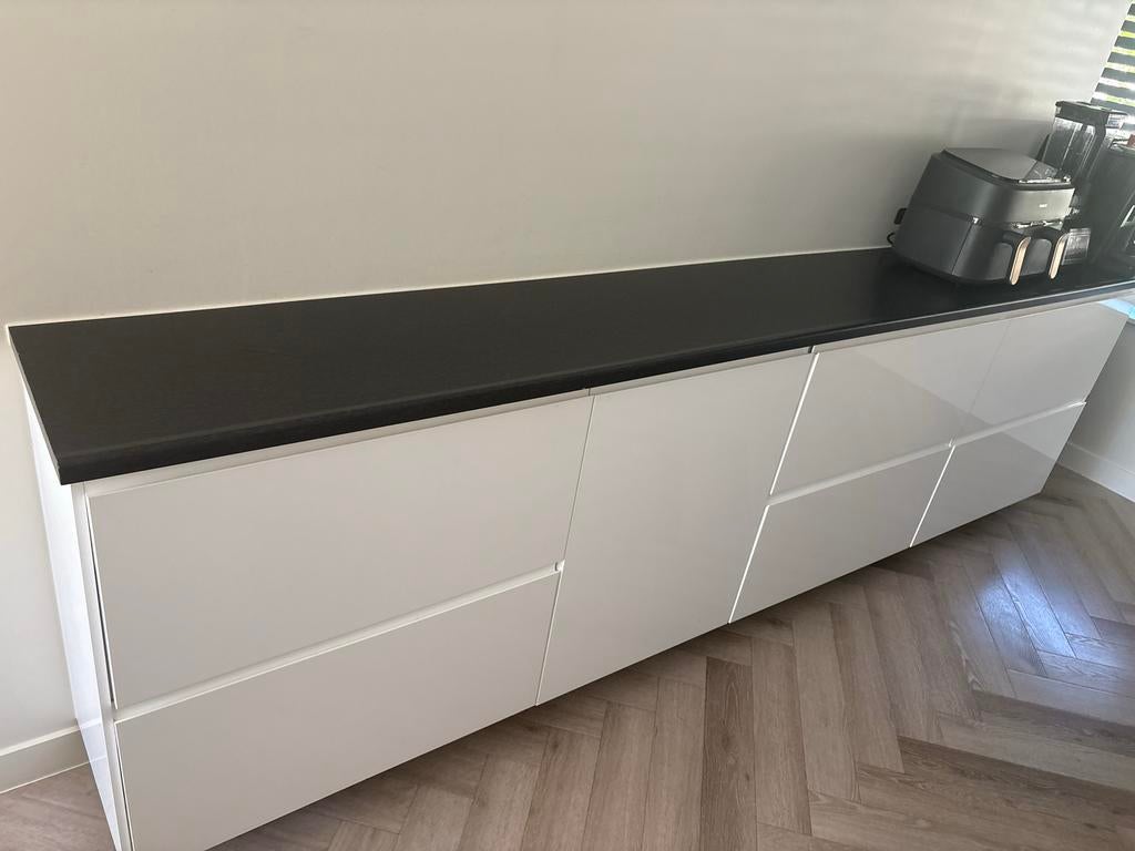 Bijkeuken ikea method & ringhult incl aanrechtblad, Huis en Inrichting, Kunststof, Gebruikt, 5 laden of meer, 150 tot 200 cm