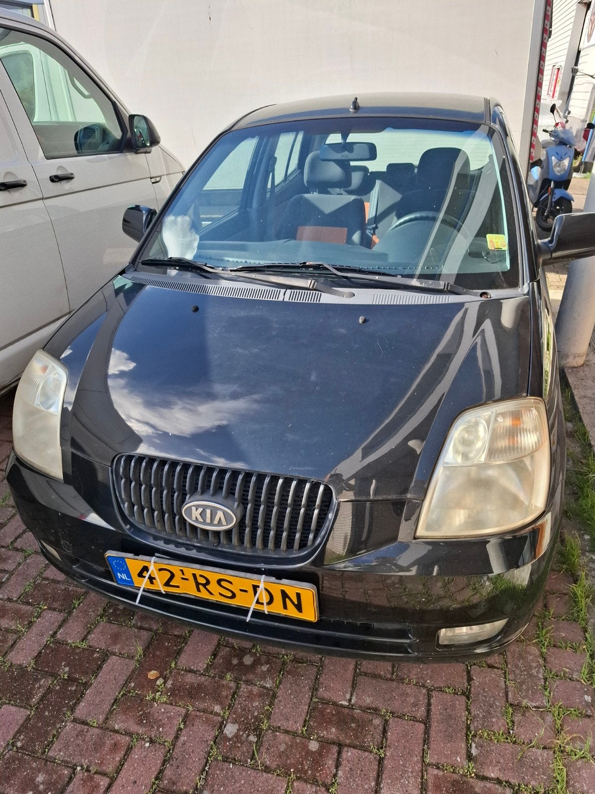 Kia Picanto 1.0 2005 Zwart | 1jaar apk | zo meenemen, Voorwielaandrijving, Stof, 836 kg, 31 €/maand