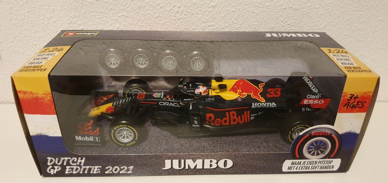 Red Bull Max Verstappen RB16b 2021, Hobby en Vrije tijd, Modelauto's | 1:24, Ophalen of Verzenden, Nieuw, Bburago