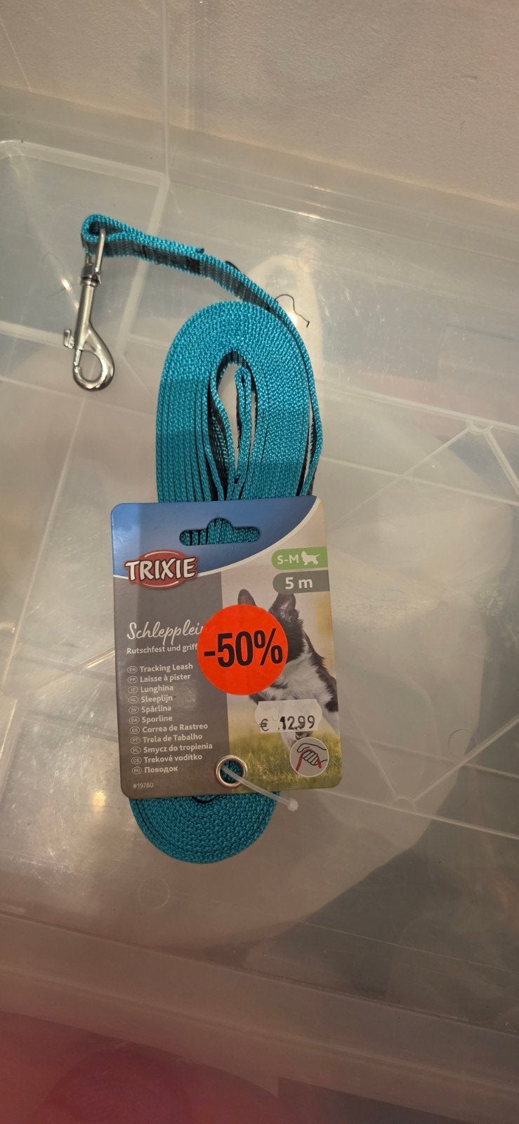 Trixie sleeplijn met rubber 5 meter, Ophalen of Verzenden, Nieuw