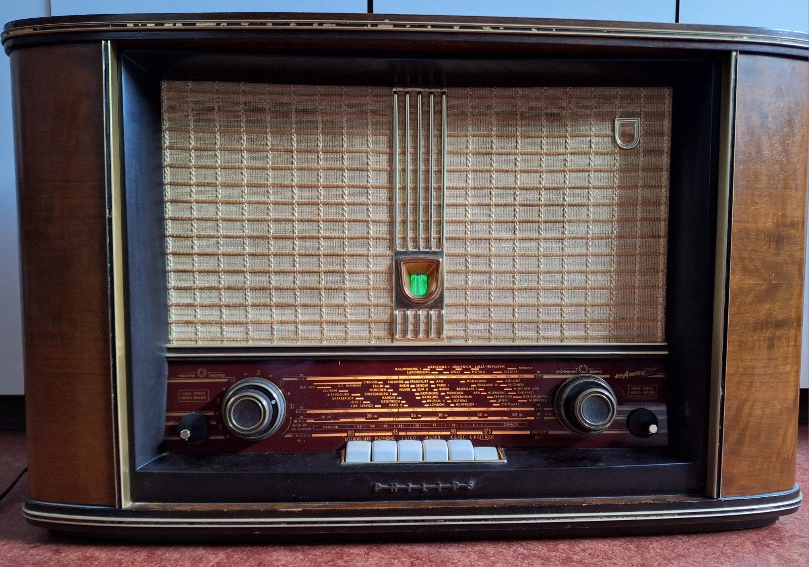 Philips BX653A Bi-Ampli Radio - Vintage Buizenradio, Audio, Tv en Foto, Radio's, Ophalen