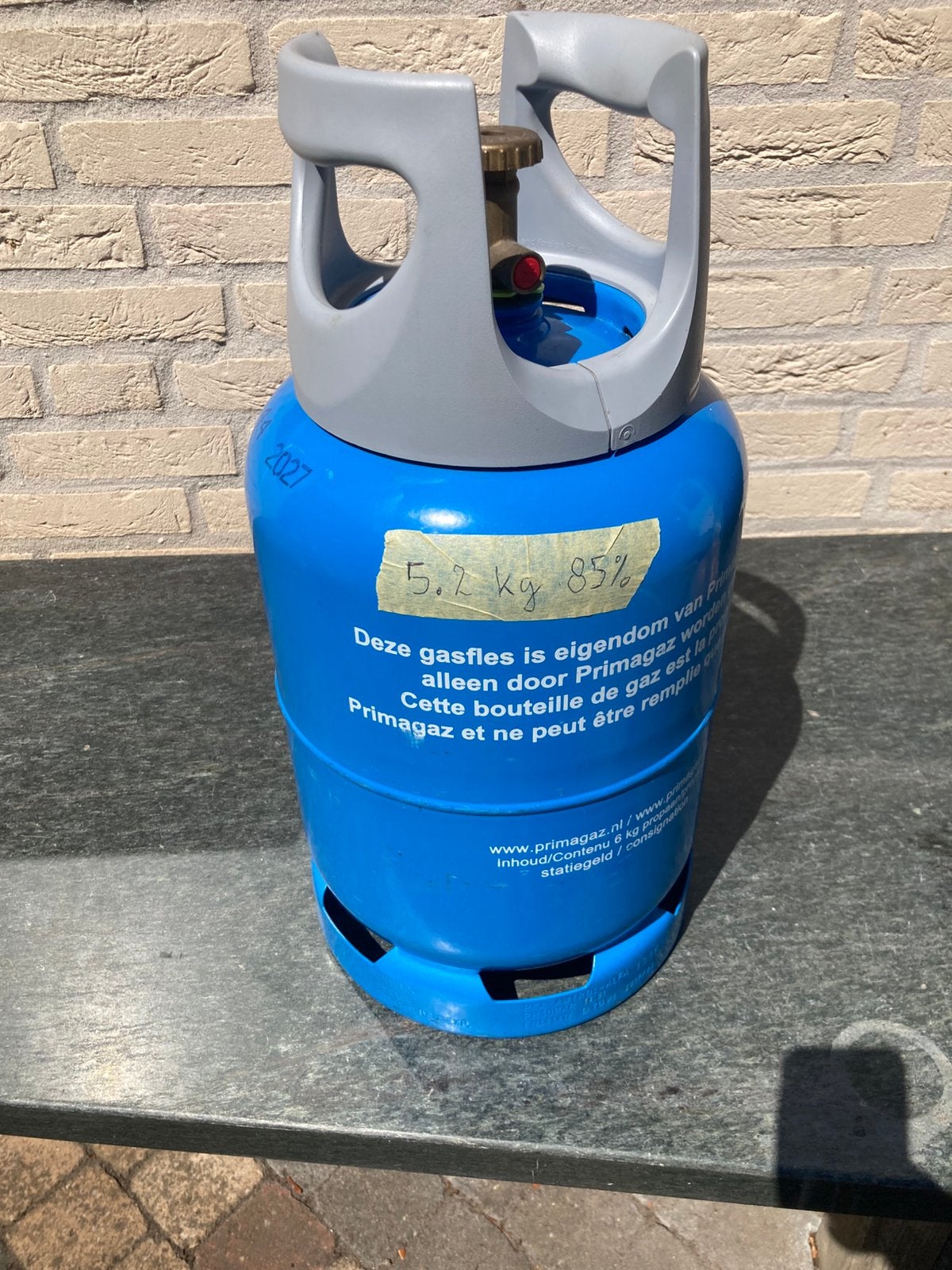Primgaz Easyblue 6Kg gasfles 85% gevuld, Caravans en Kamperen, Kampeeraccessoires, Ophalen, Zo goed als nieuw