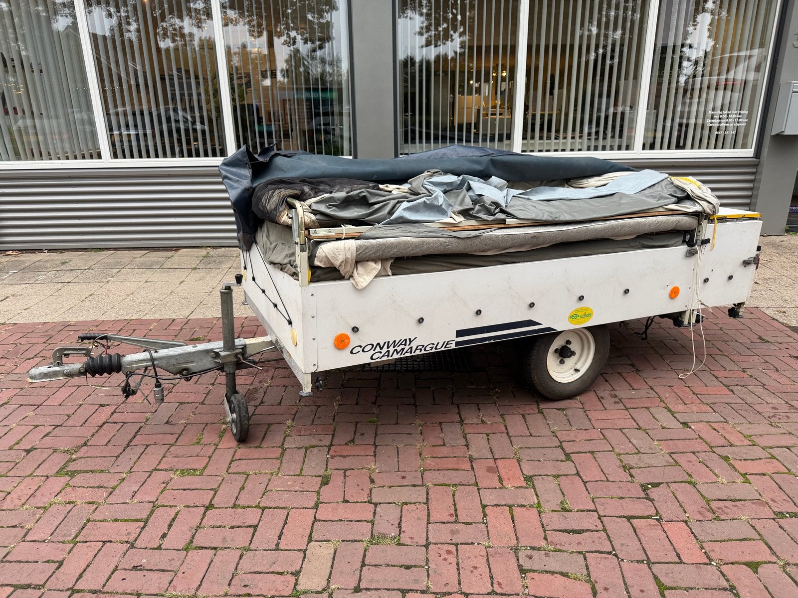 Conway Camargue 4-persoons vouwwagen met voortent en keuken, Caravans en Kamperen, Overige merken, Meerkleurig, Ophalen of Verzenden