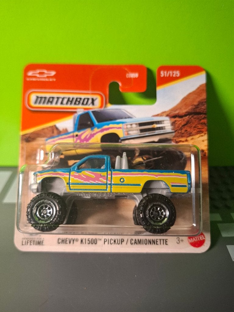 Matchbox 51 - Chevy K1500 Pickup [blauw] 1/70 MIB, Ophalen of Verzenden, Nieuw, Auto