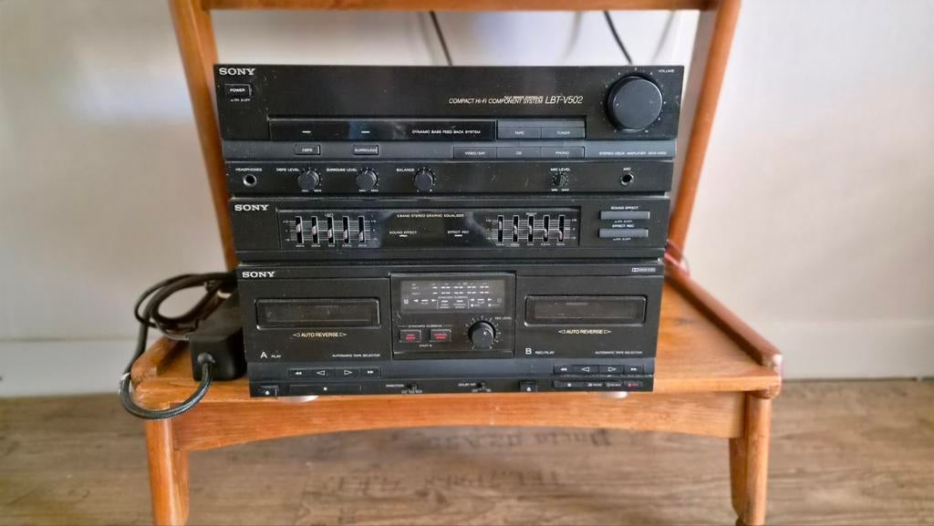 Sony LBT-V502 Hifi Set met CD-speler en Cassettedeck, Ophalen of Verzenden, Gebruikt, Cassettedeck, Sony