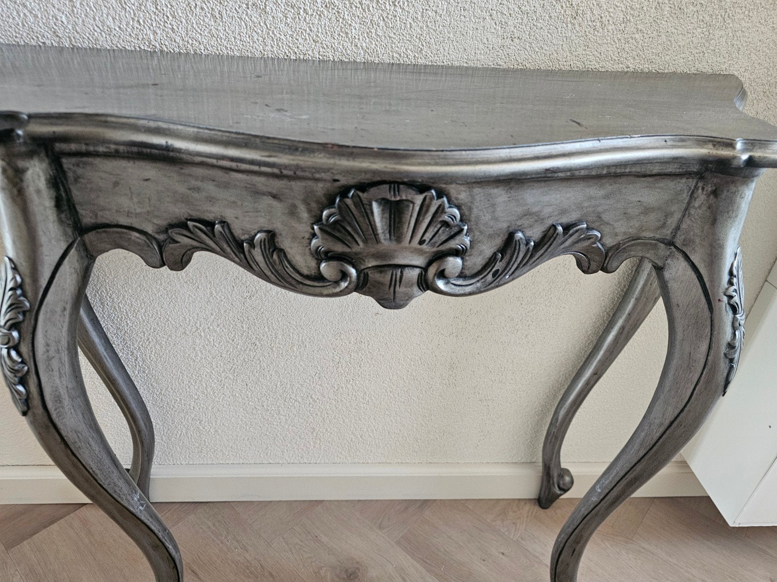Barok tafel zilver, Ophalen, 100 tot 150 cm, Zo goed als nieuw, 25 tot 50 cm