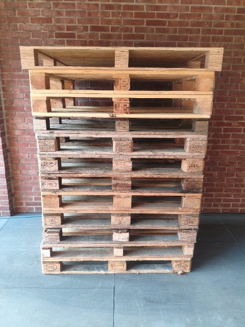 partij (euro)pallets, Doe-het-zelf en Verbouw, Hout en Planken, Ophalen, Zo goed als nieuw, 50 mm of meer, Pallet