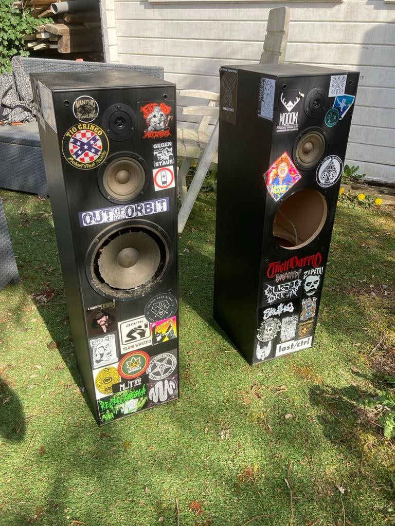 Speaker kasten project, Audio, Tv en Foto, Luidsprekers, Gebruikt, Minder dan 60 watt, Front, Rear of Stereo speakers, Ophalen