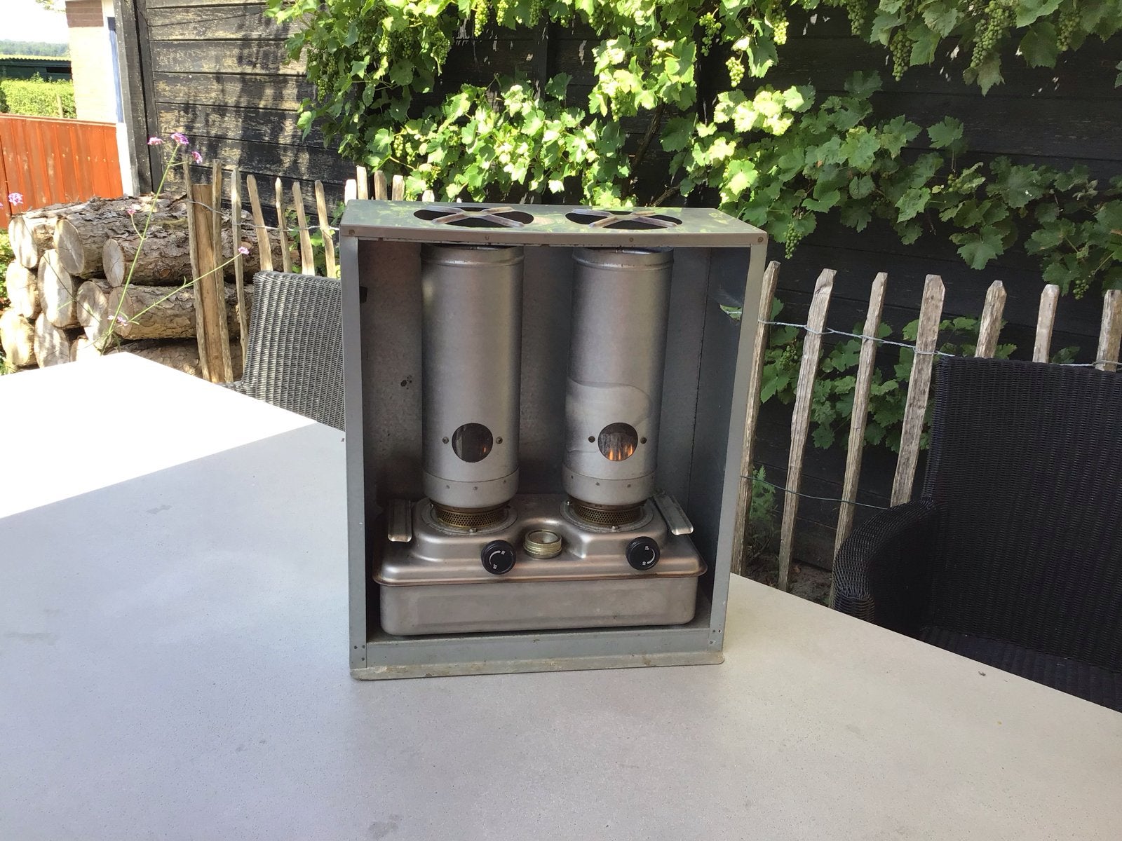 Vintage petroleum kooktoestel / brander, Ophalen