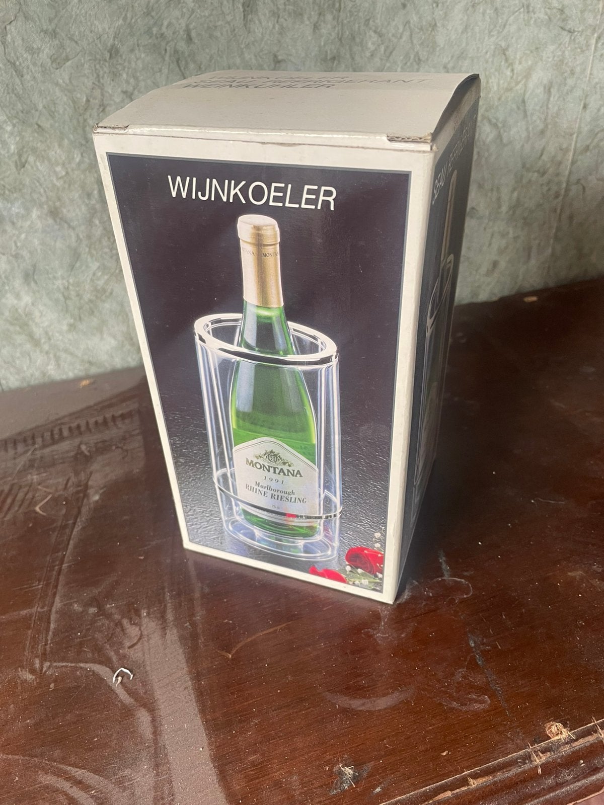 Wijnkoeler plexiglas kunsstof transparant, Ophalen, Zo goed als nieuw