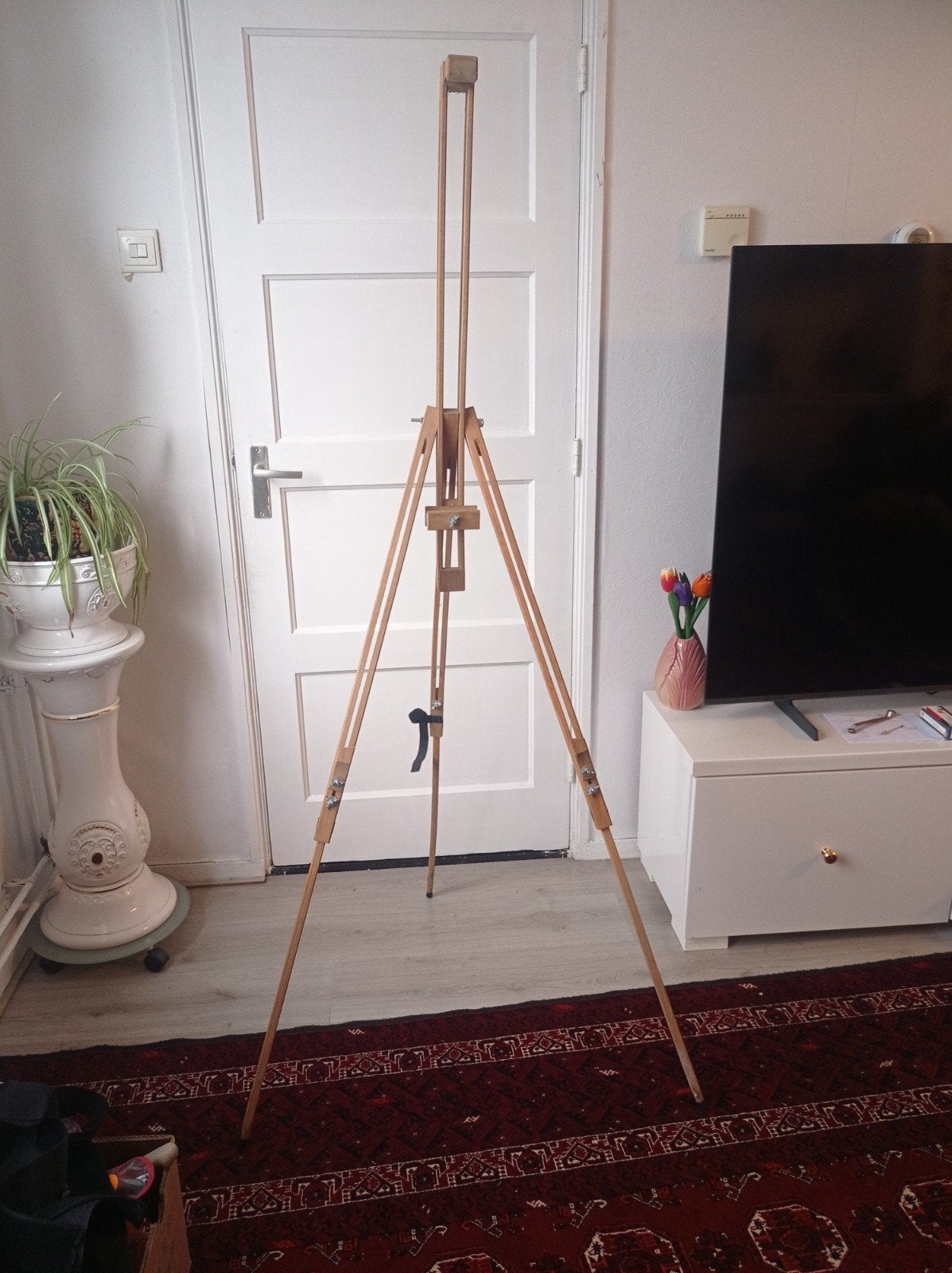 Vintage schilderij Ezel verstelbaar hoogte 180 cm, Hobby en Vrije tijd, Schilderen, Ophalen of Verzenden, Ezel
