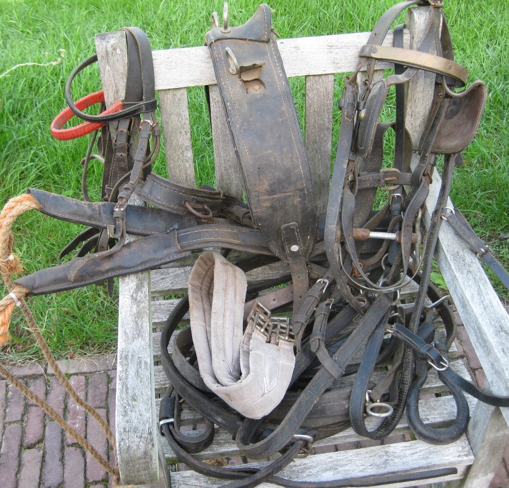 Oud tuig mentuig onderdelen, Dieren en Toebehoren, Ophalen of Verzenden, Gebruikt, BR, Mentuig