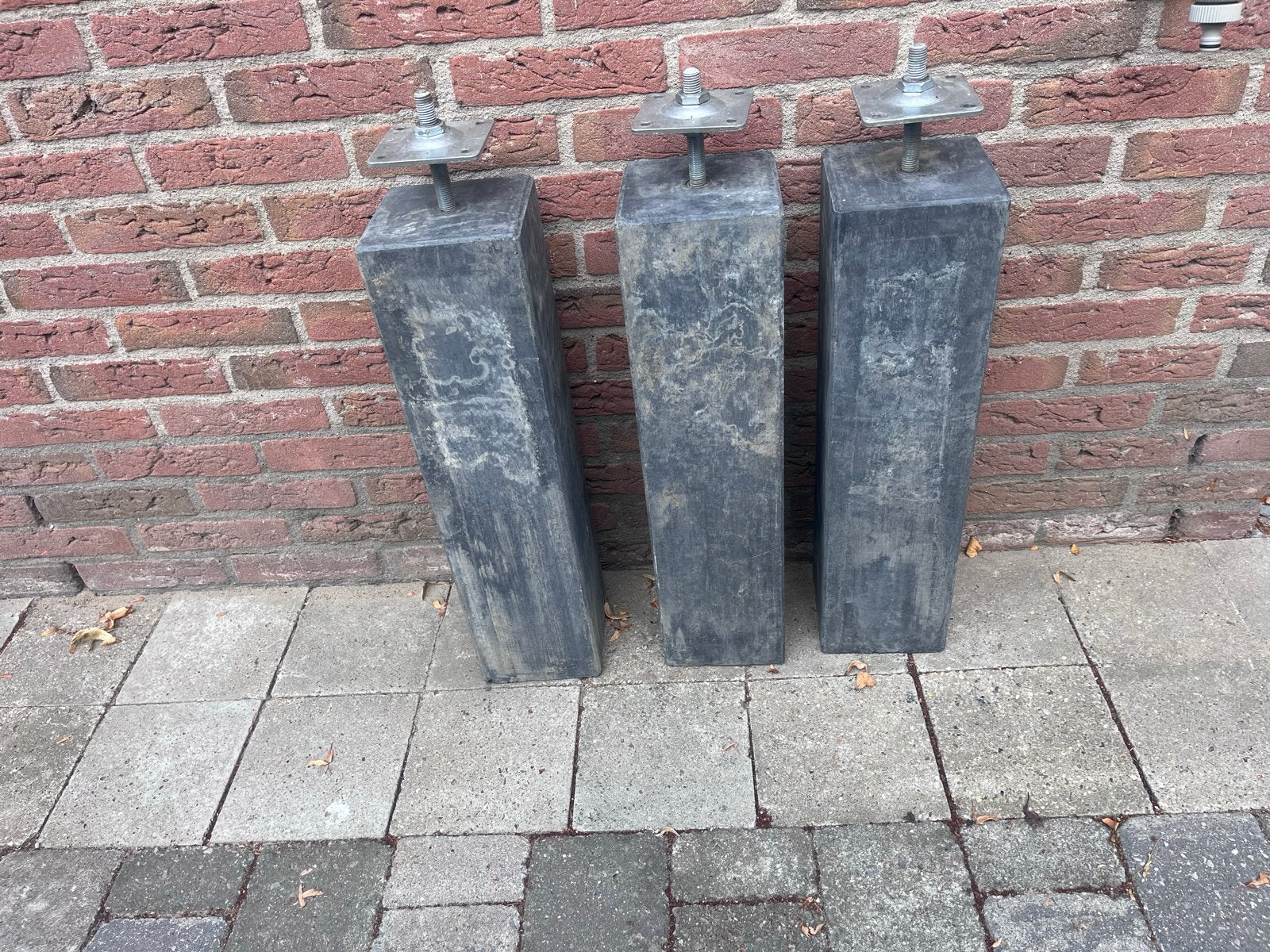 3 x beton poeren 12x 12x 60, Ophalen of Verzenden, Nieuw