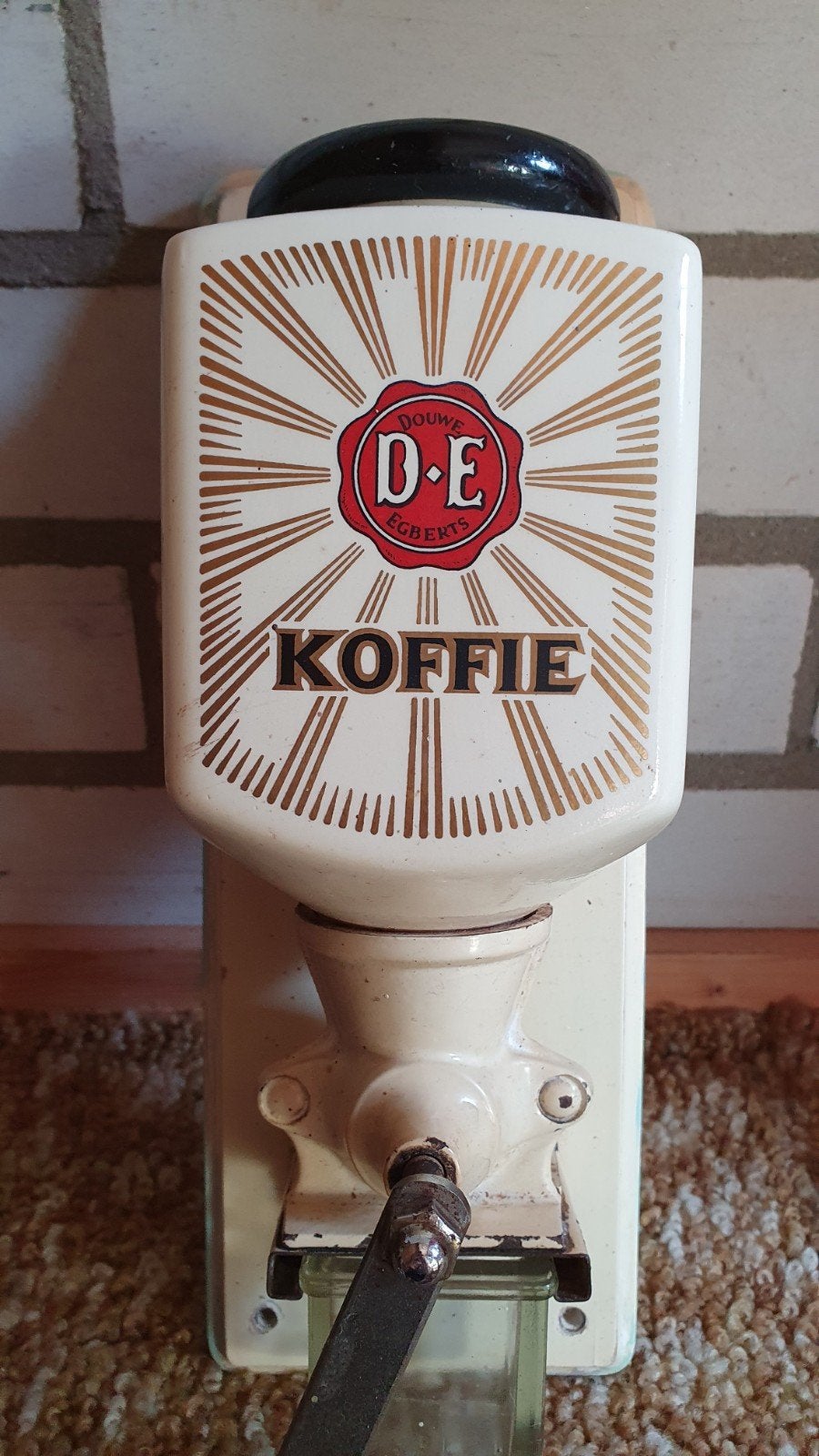 Vintage Douwe Egberts Wandkoffiemolen - Antiek, Ophalen of Verzenden