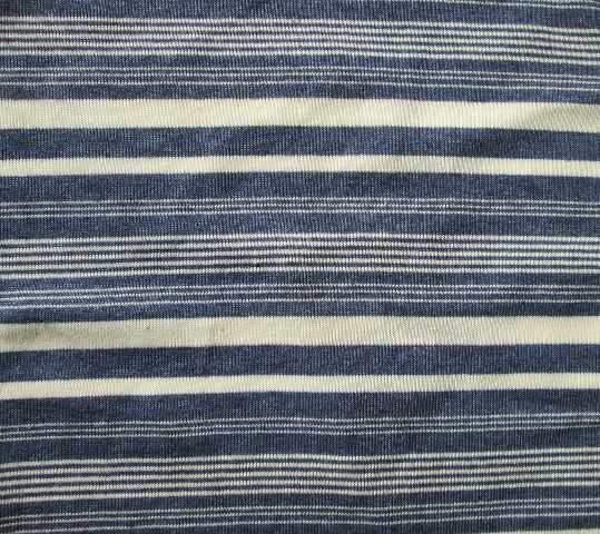 Retro Naai en knutsel tricotstofje nr 2057 streepjes, Overige materialen, Blauw, Ophalen of Verzenden, Zo goed als nieuw