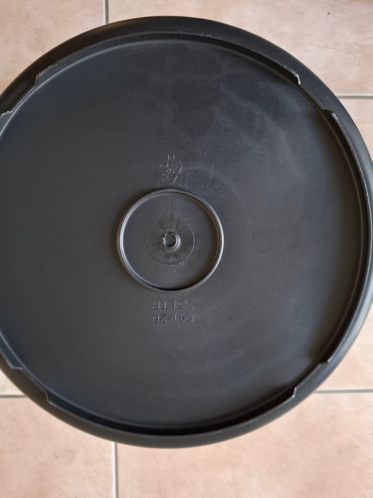 Bloempot Zwart/Goud 60cm - Zo goed als nieuw, Ophalen, Kunststof, 40 cm of meer, Rond