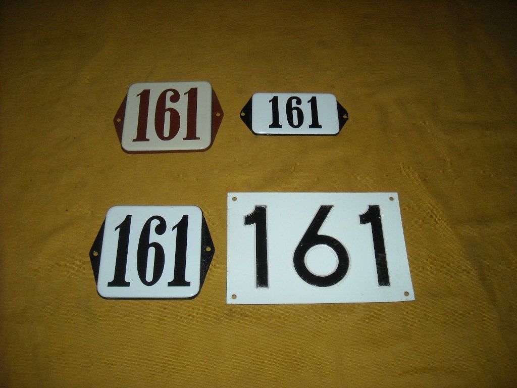 oud emaille huisnummer 161 ook 162 163 164 165 166 167 168 9, Antiek en Kunst, Ophalen of Verzenden