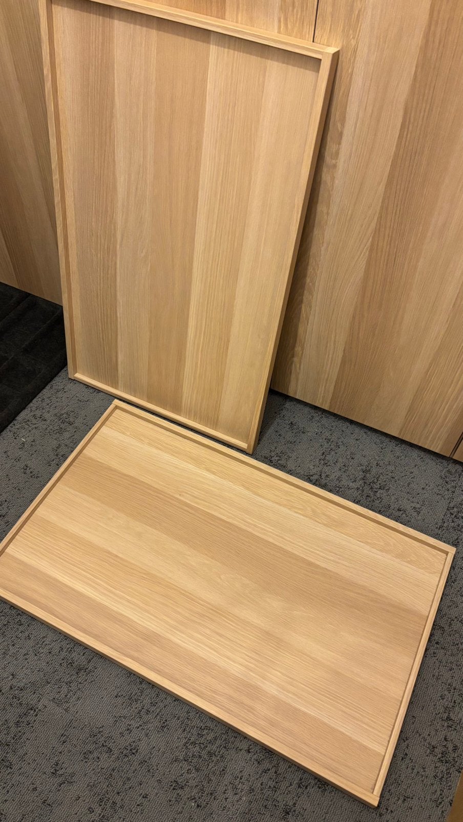 KOMPLEMENT Uittrekbare plank, wit gelazuurd eiken, 100x58 cm, Ophalen, 50 tot 100 cm, Zo goed als nieuw, Minder dan 100 cm