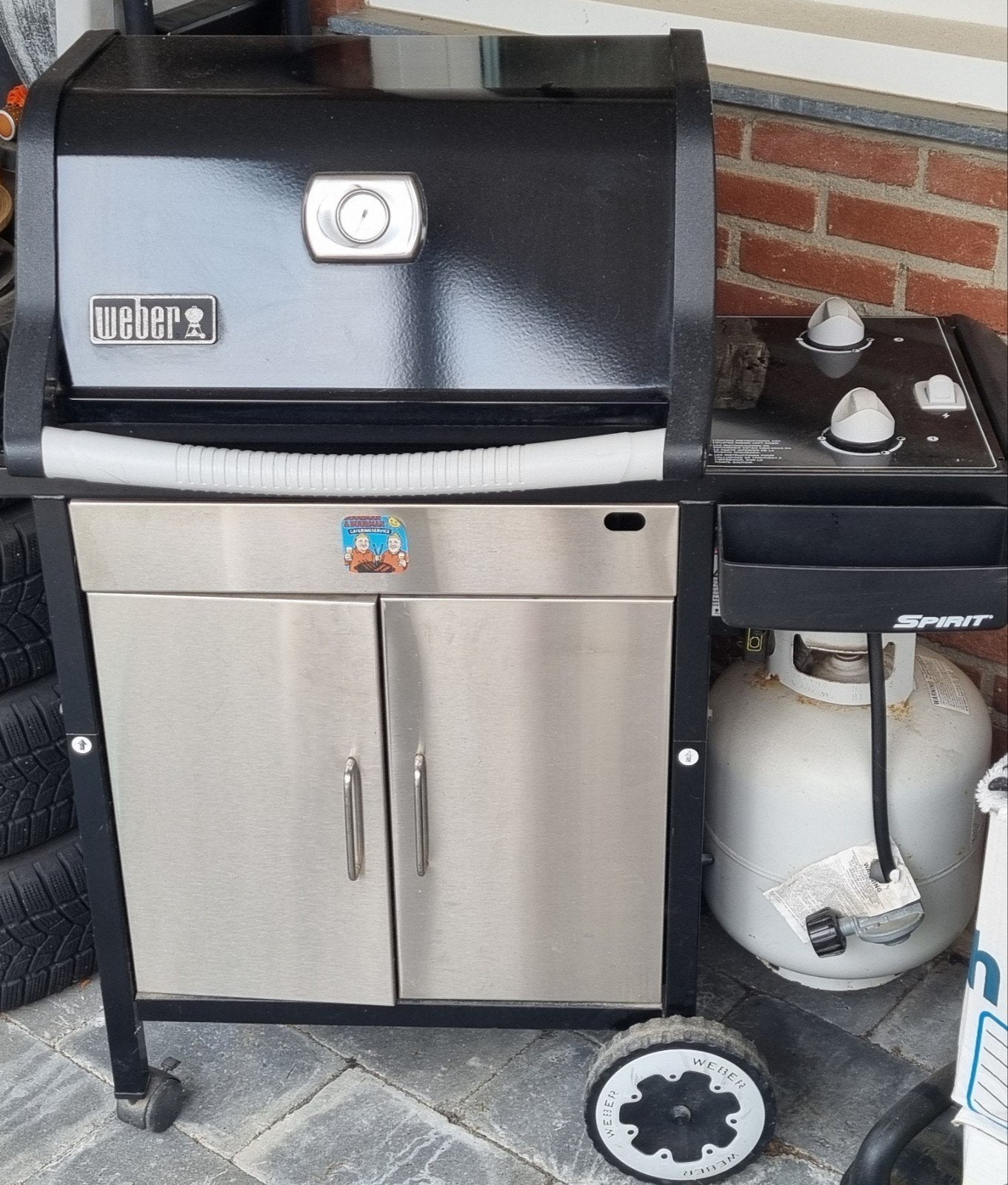 Weber Spirit Gasbarbecue met gasfles en accessoires, Ophalen, Gebruikt, Weber