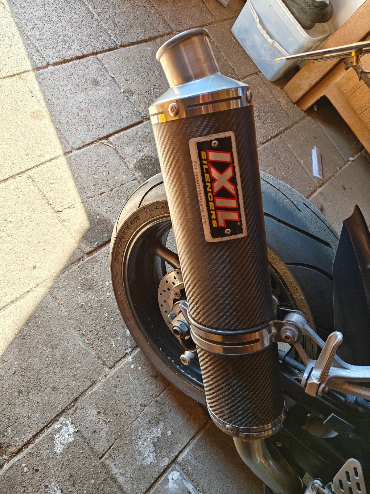 Yamaha r6 rj09 2005 carbon ixil racing uitlaat met linkpipe, Motoren, Ophalen of Verzenden, Gebruikt