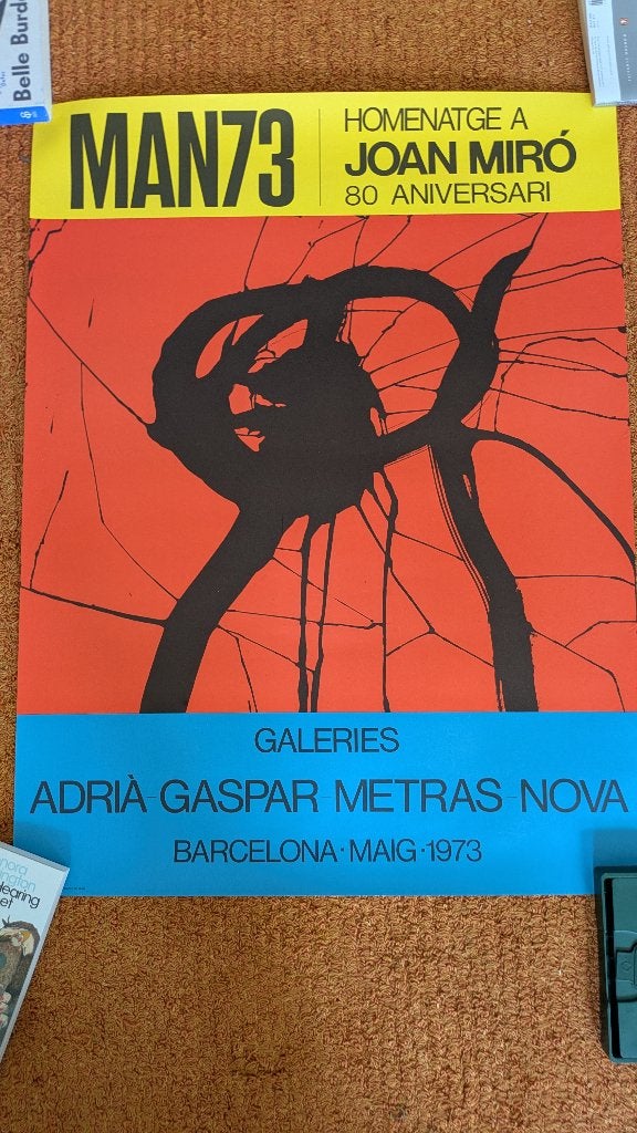 Joan Miro Man73 Poster - Original perfect condition, Ophalen of Verzenden